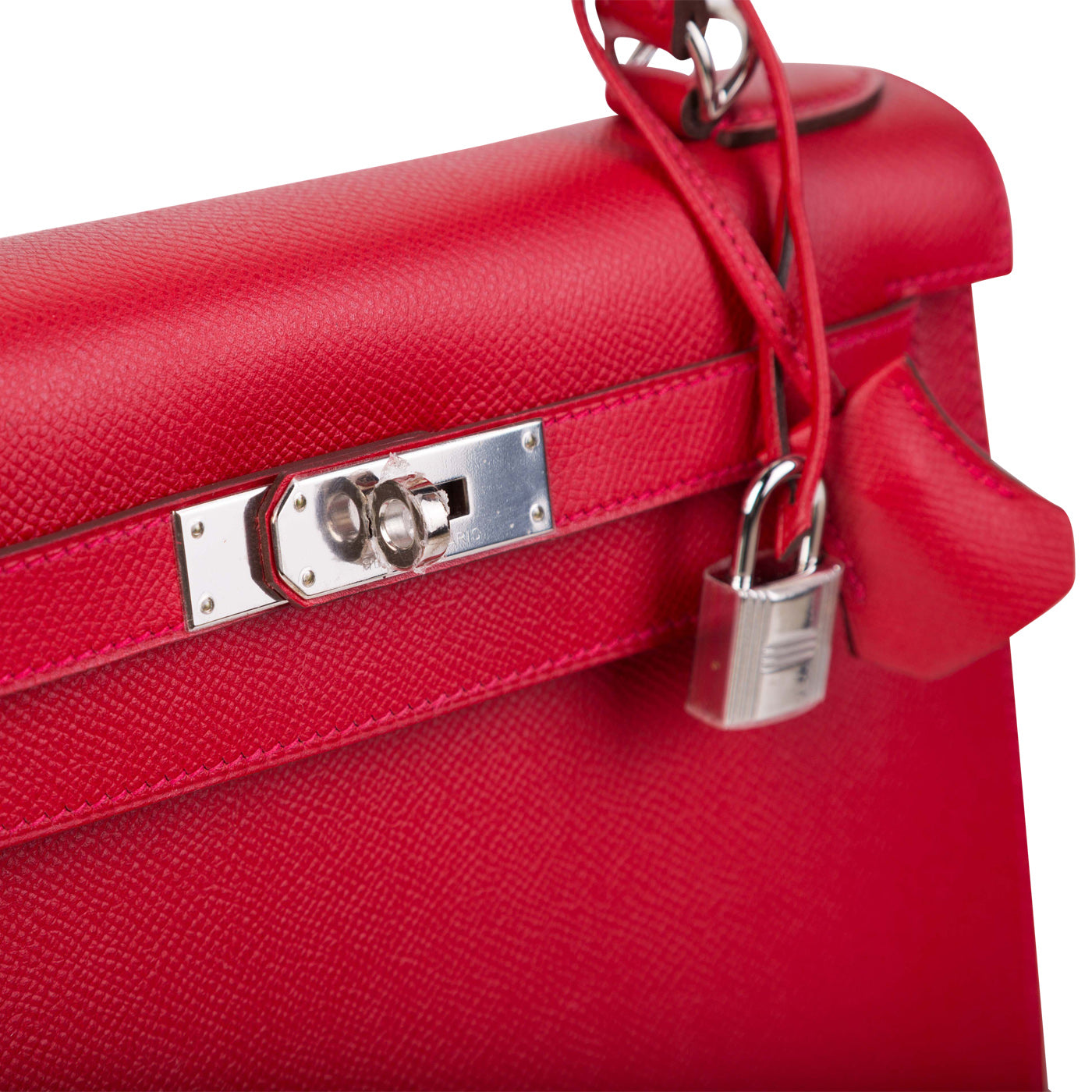 Hermès Hermès Kelly 28 Epsom Leather Handbag-Rouge Casaque