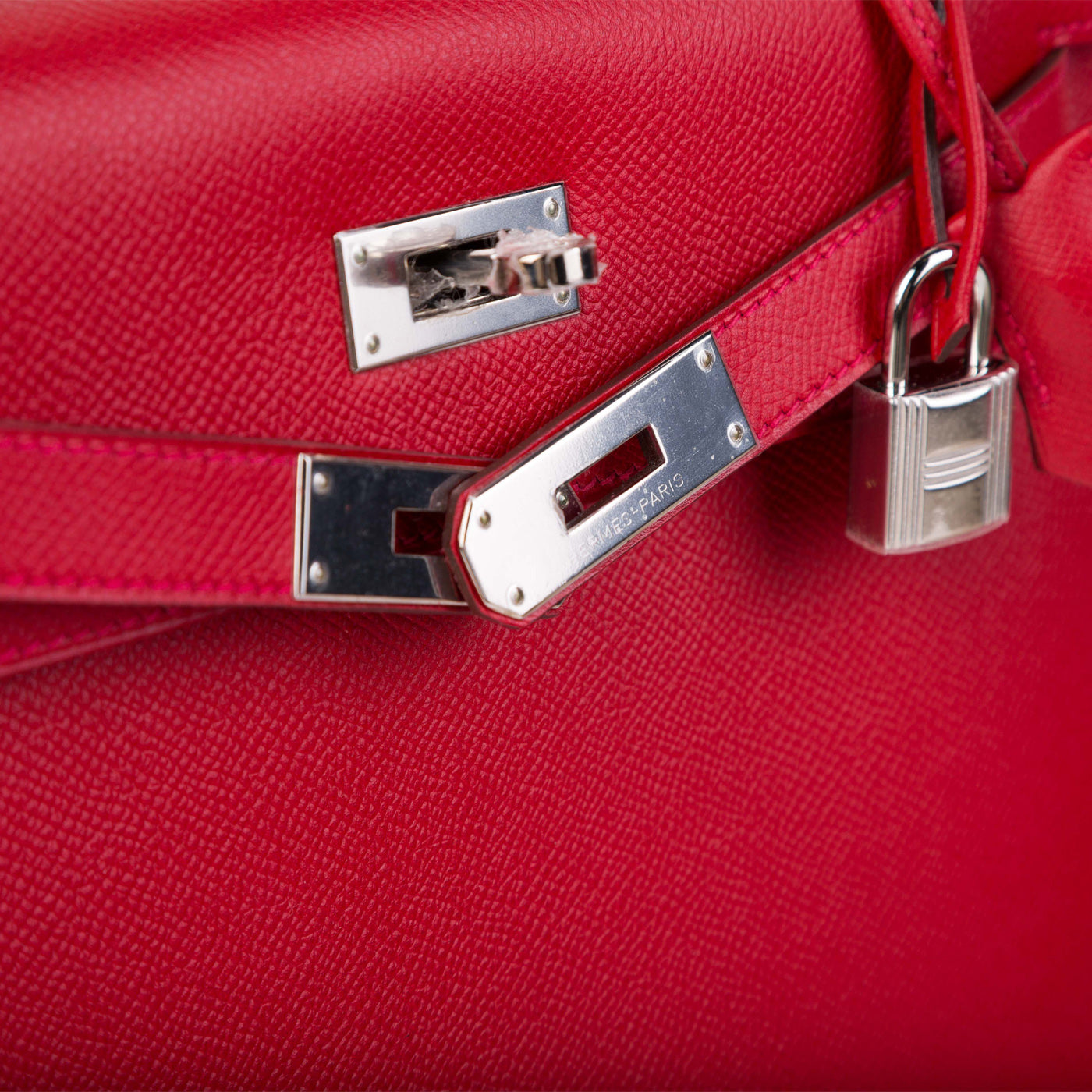 Hermès Hermès Kelly 28 Epsom Leather Handbag-Rouge Casaque Gold