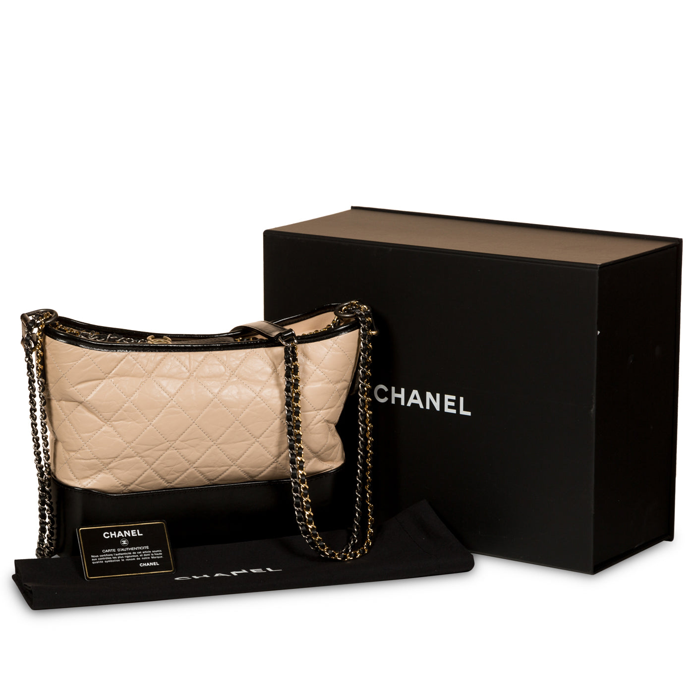 Chanel - Gabrielle Medium - Black & Beige - Pre-Loved