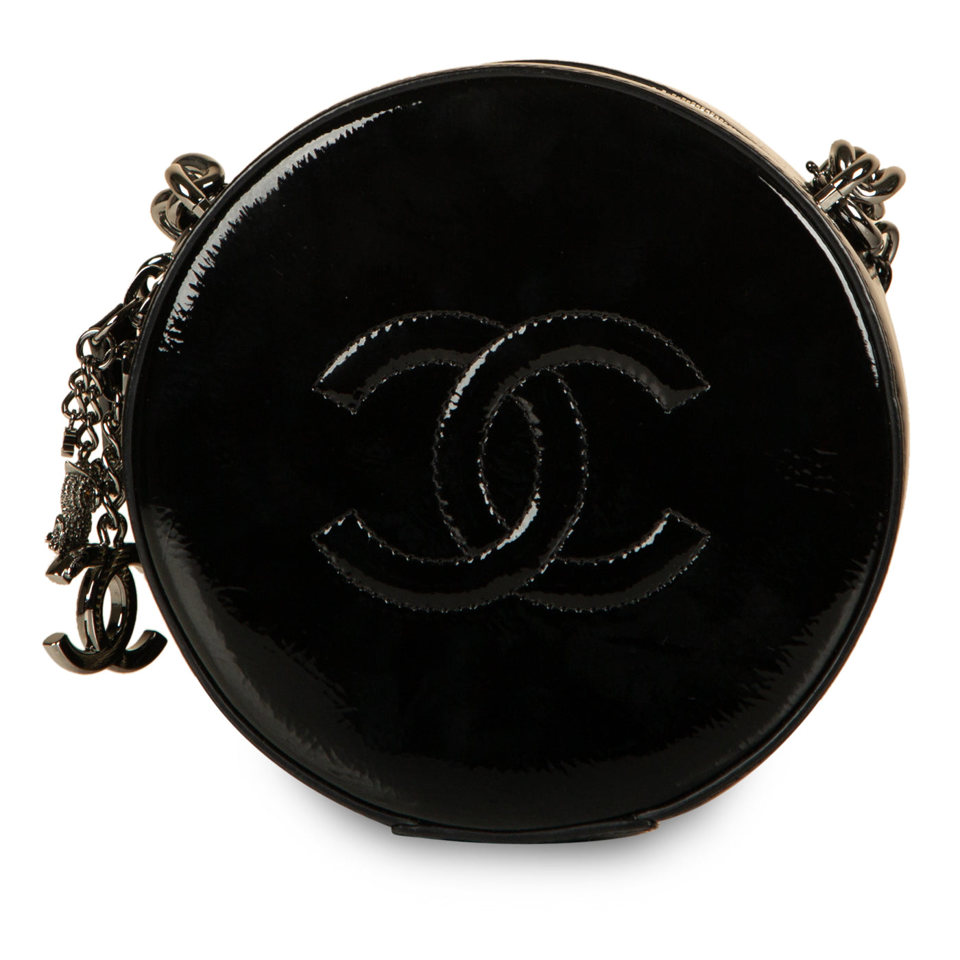 Chanel CC In Love Large Heart Bag Black Lambskin Light Gold Hardware   Madison Avenue Couture