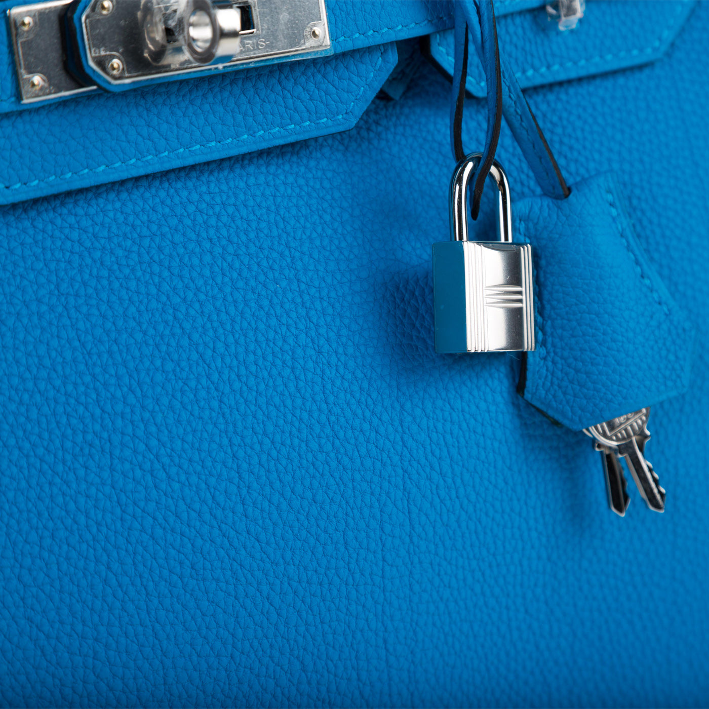 Hermès - Birkin 30cm - Blue Zanzibar Togo Leather - Palladium Hardware ...