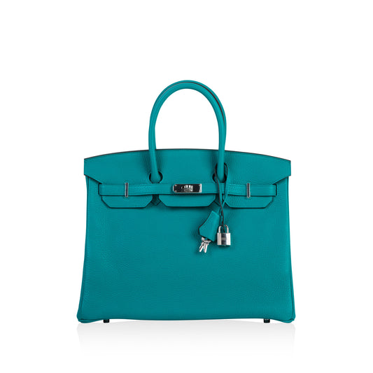 Birkin 35 - Blue Paon Clemence