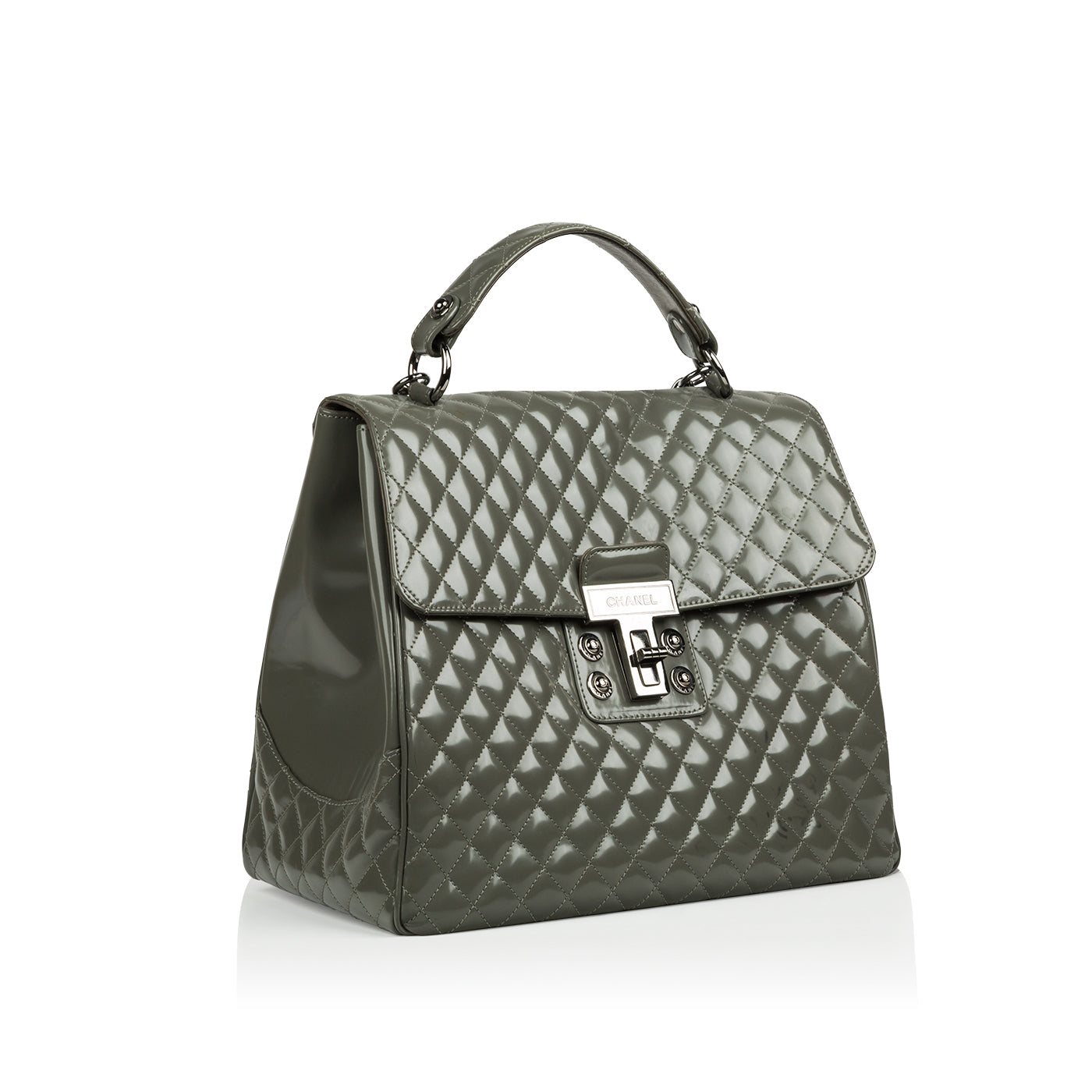 Mademoiselle Patent Kelly Bag