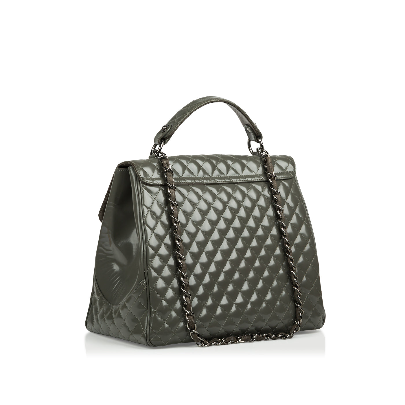 Mademoiselle Patent Kelly Bag