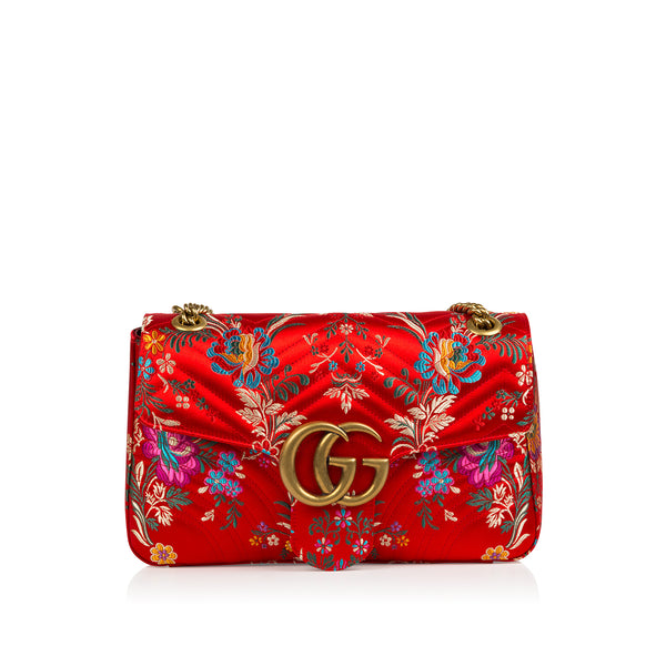 GG Marmont Floral-Jacquard Bag