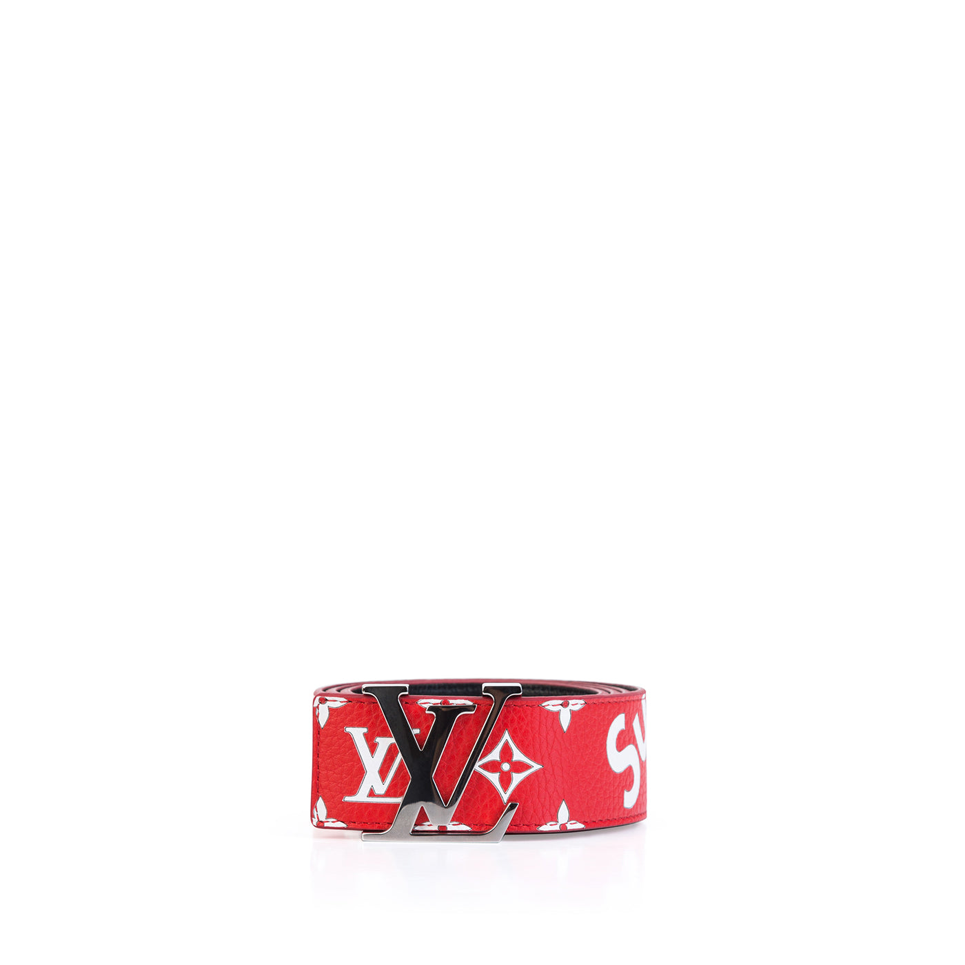 Louis Vuitton x Supreme Initiales Belt 40 mm Monogram Red
