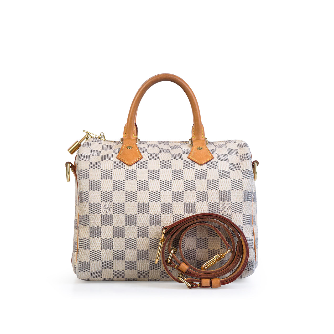 Louis Vuitton Speedy Bandouliere 30 Damier Azur in Coated Canvas with  Gold-tone - US