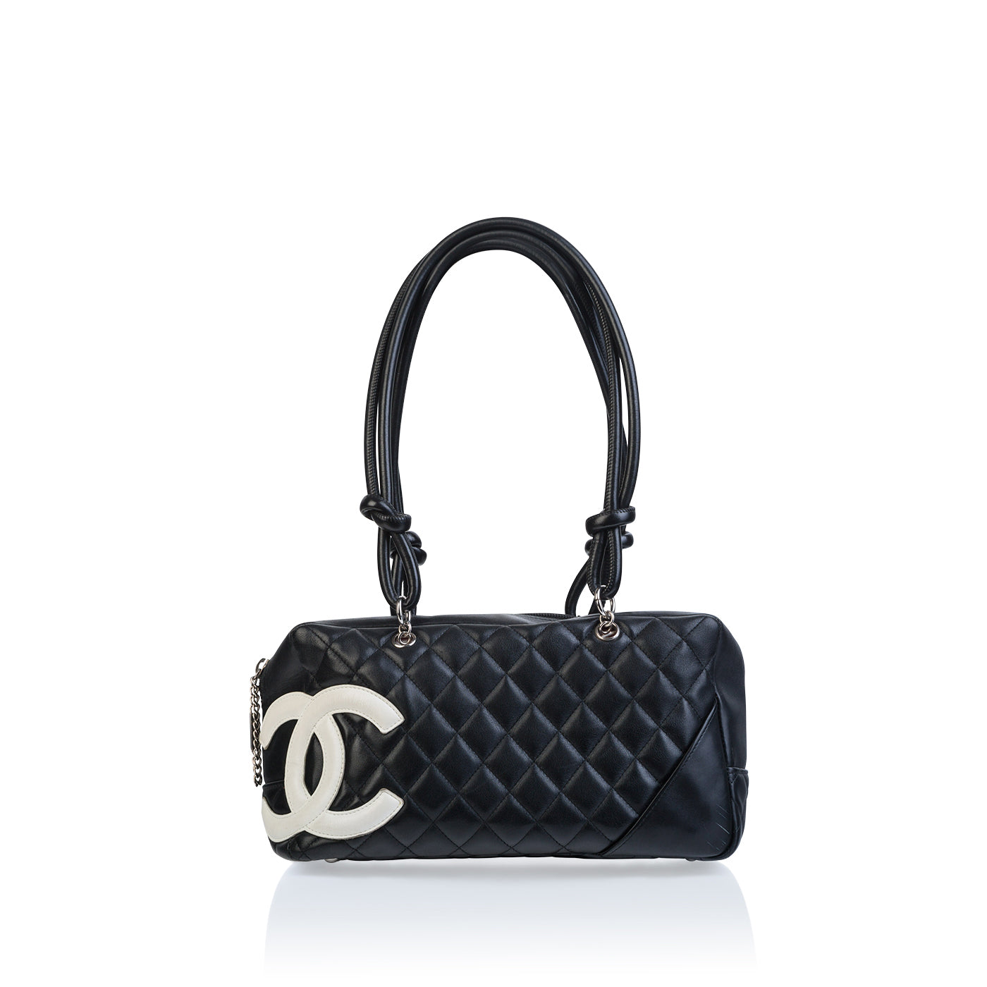 Chanel Chanel Cambon Ligne Beige Quilted Calfksin Leather Bowler