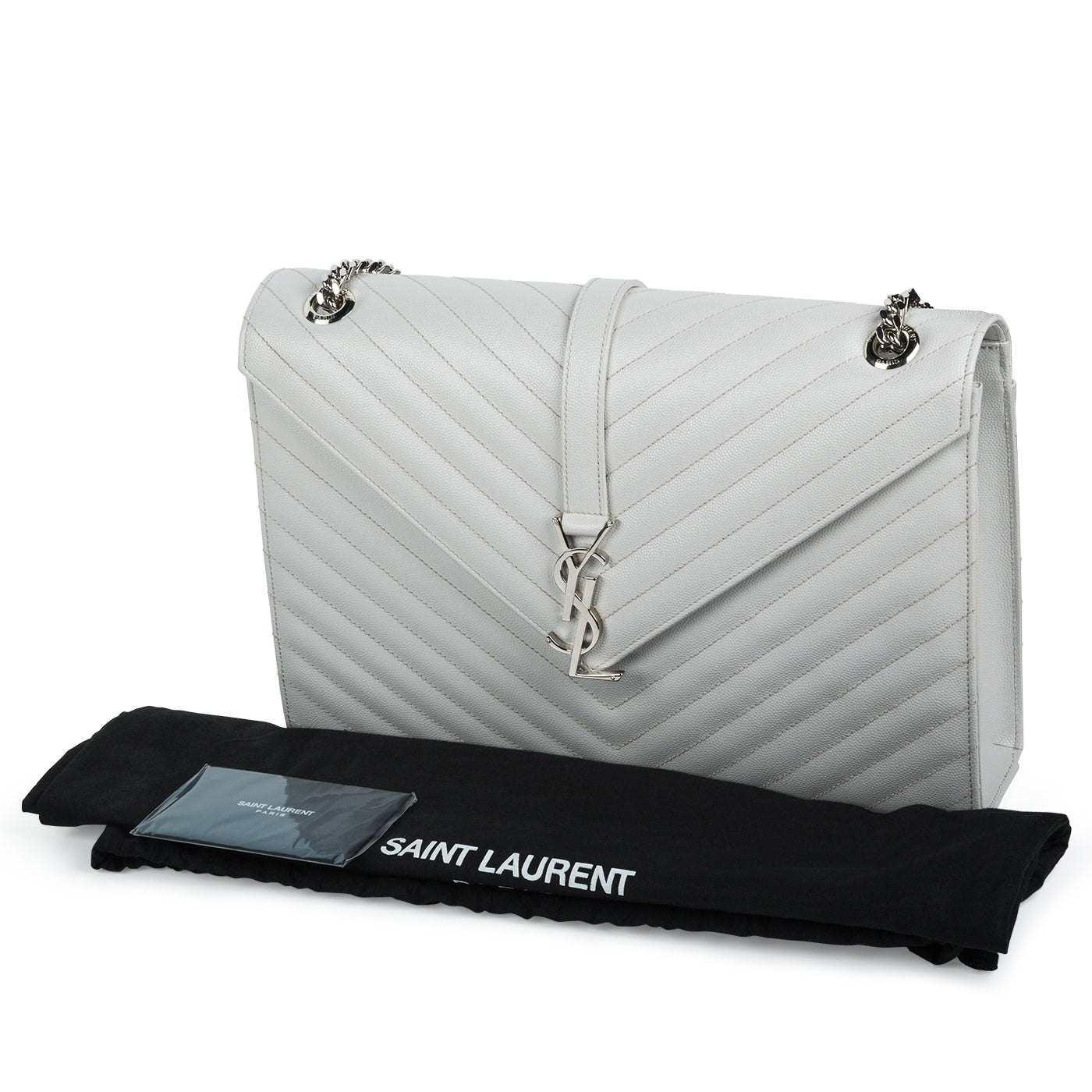 Large Monogram Envelope Clutch