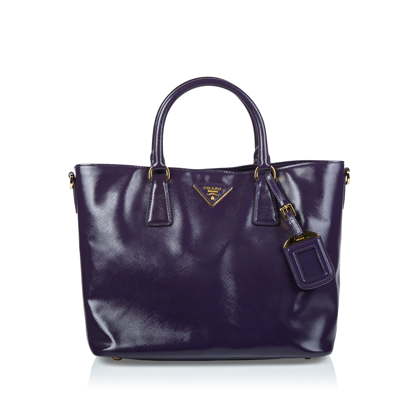 Glazed Saffiano Leather Tote