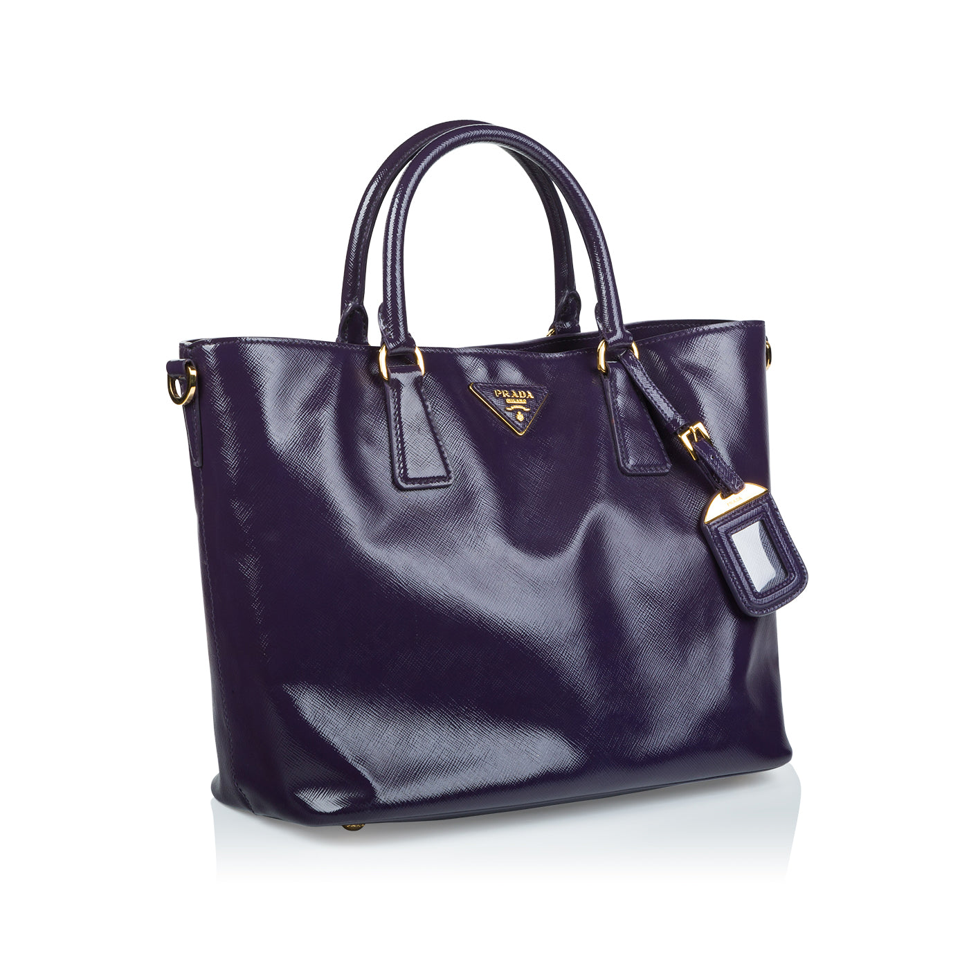 Glazed Saffiano Leather Tote