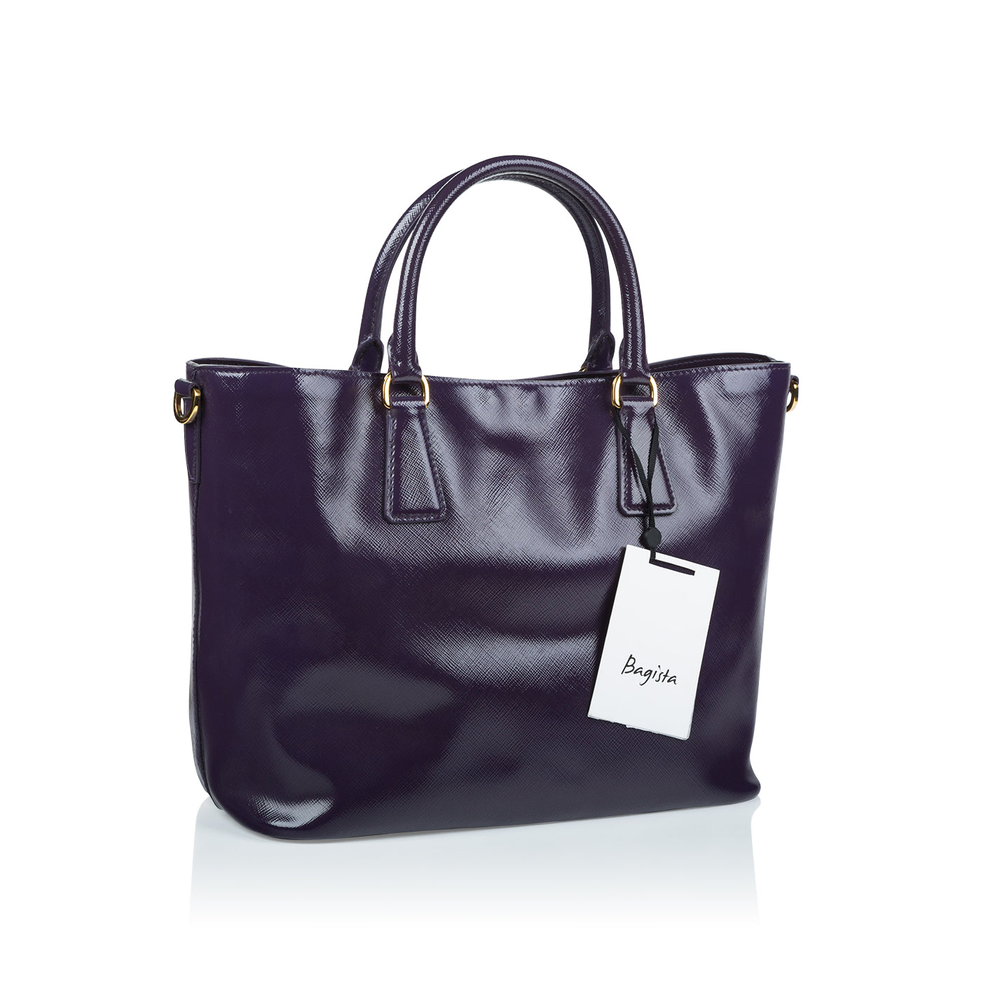 Glazed Saffiano Leather Tote