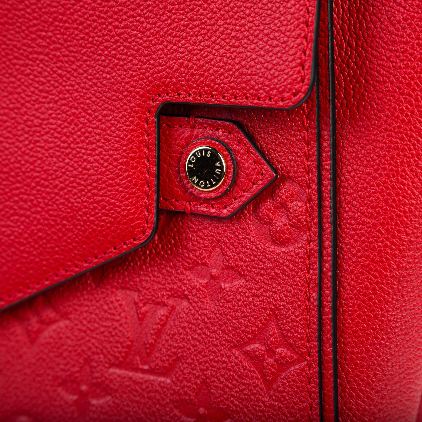 LOUIS VUITTON Red Trocadero Monogram Empreinte Leather Bag
