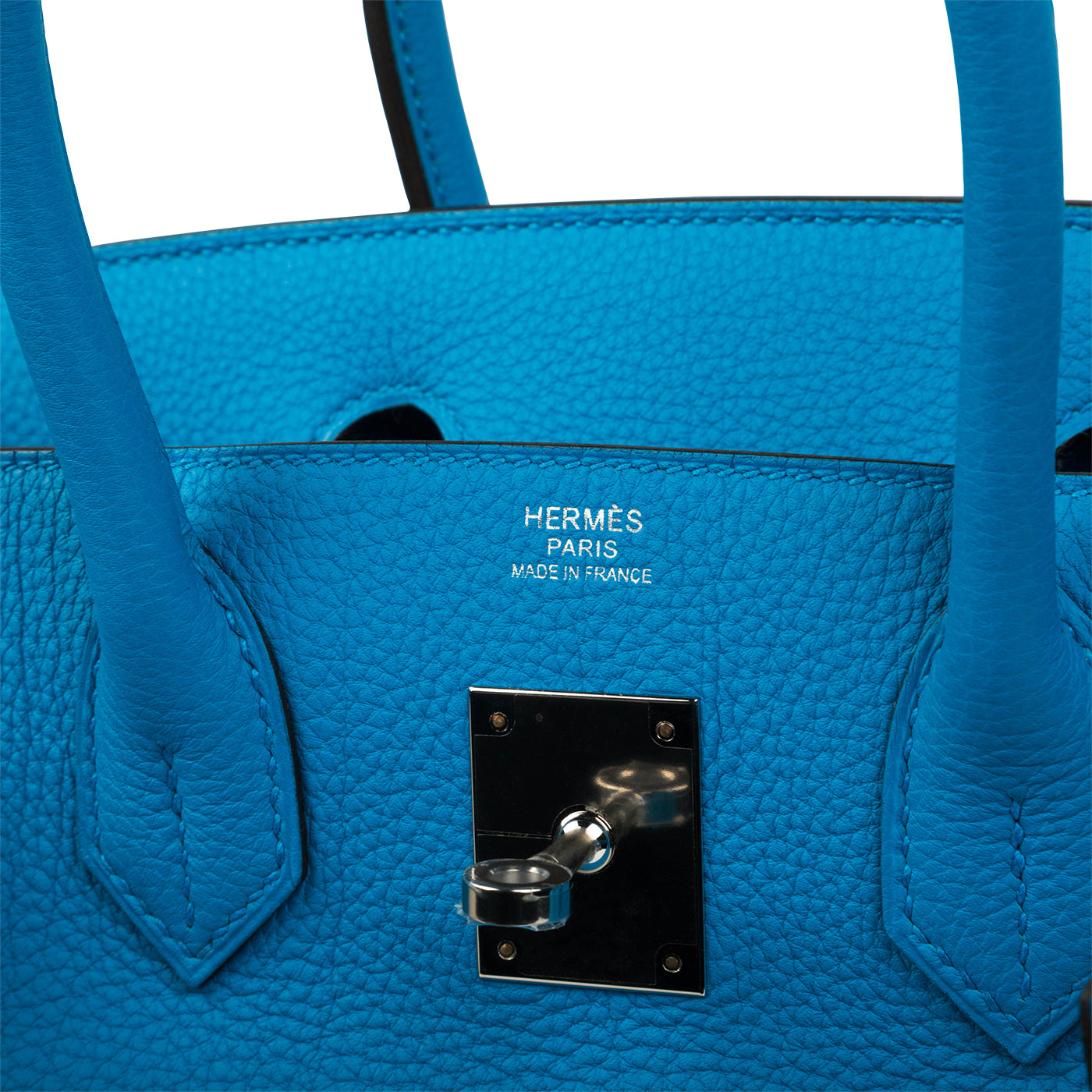 Hermes Birkin 30 Bronze Dore Blue Brume 銅金色內拼粉藍銀扣, 名牌