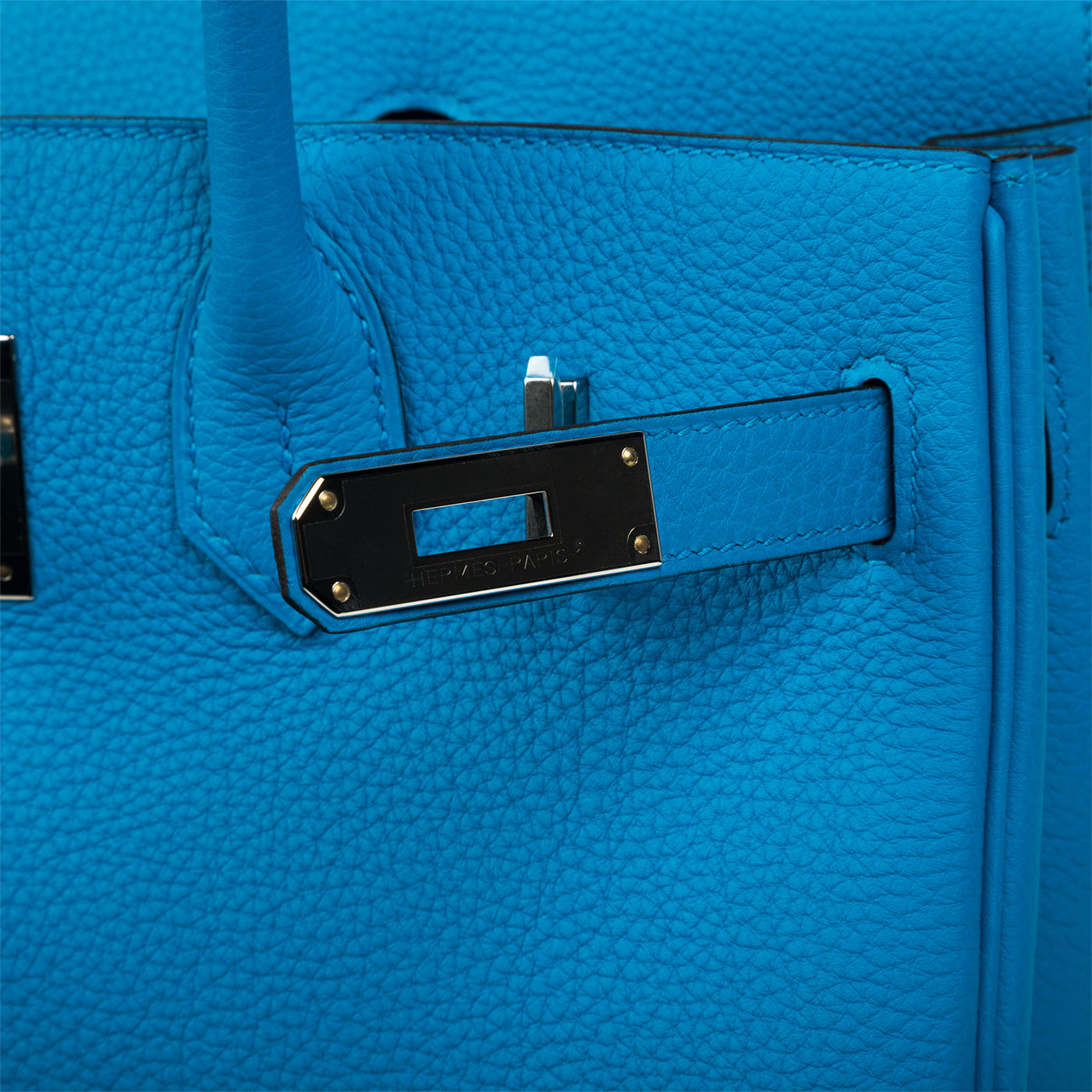Hermes Birkin Verso bag 30 Bronze dore/ Blue brume Togo leather