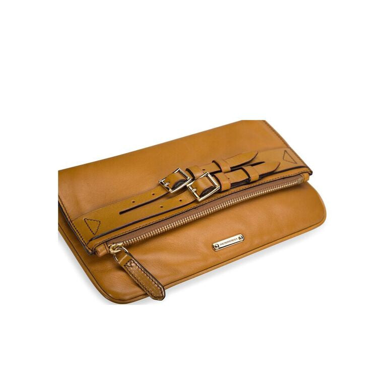 Adeline Belted Foldover Flap Clutch