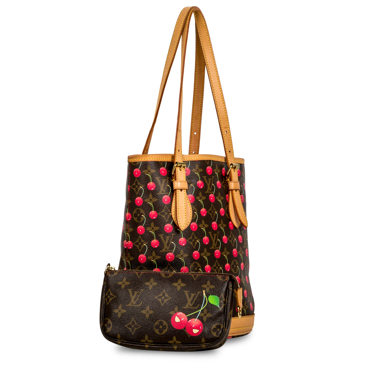 Louis Vuitton x Takashi Murakami Monogram Cerises Cherry Bucket Bag - Brown Bucket  Bags, Handbags - LOU669947