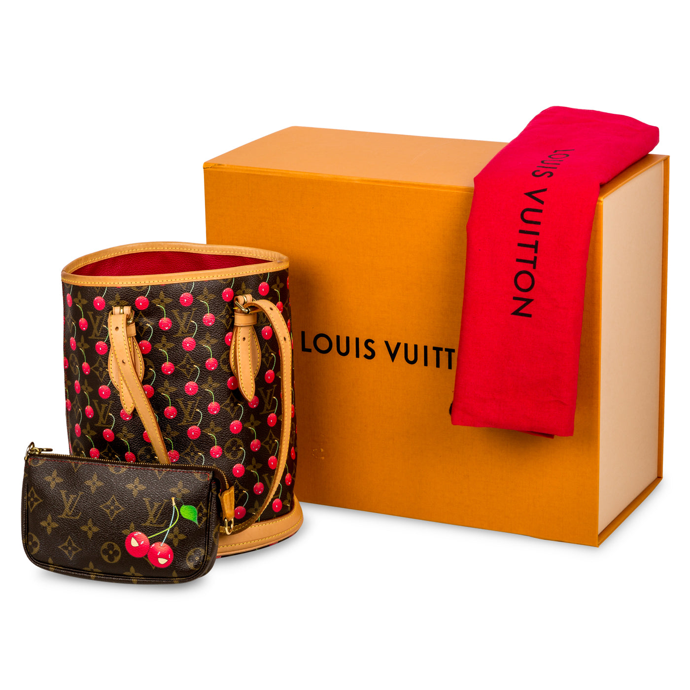 Louis Vuitton Bucket Bag Murakami Cerises Monogram in Canvas with Gold-tone  - US