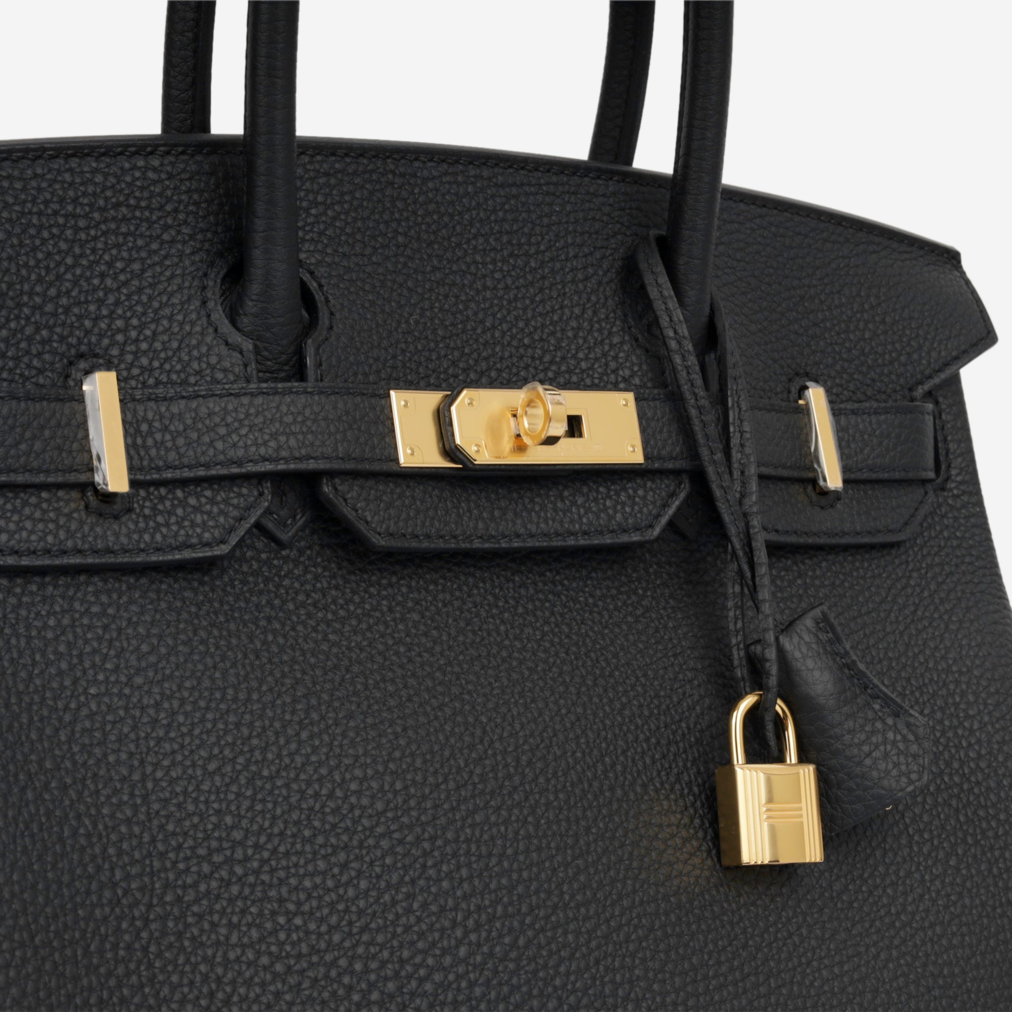Hermes Black Noir Togo GHW Birkin 30 Handbag