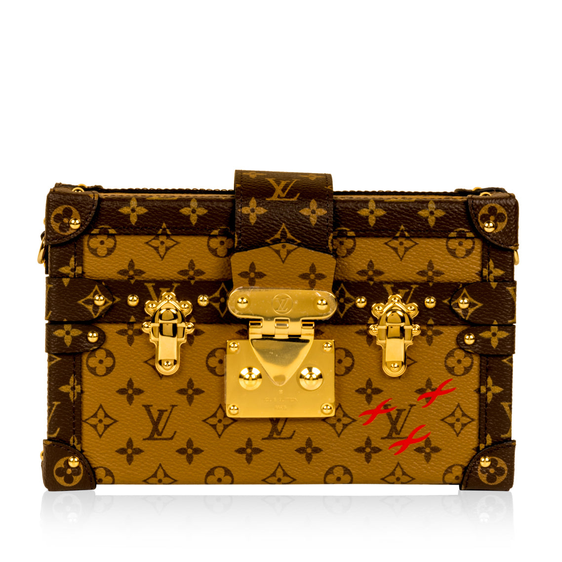 Louis Vuitton City Malle Handbag Reverse Monogram Canvas And Leather MM