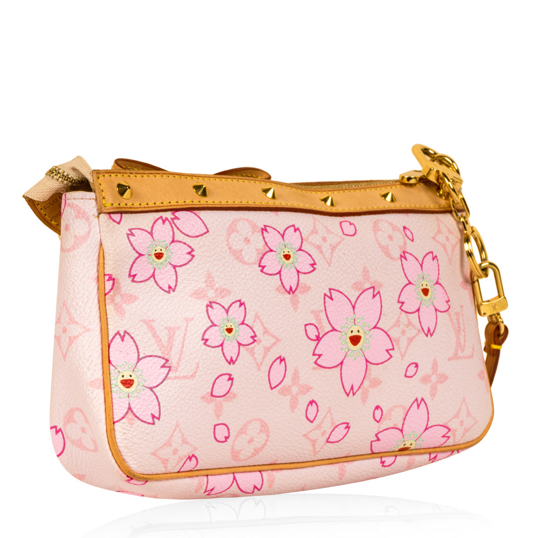 LOUIS VUITTON Monogram Cherry Blossom Pochette Accessories Pink