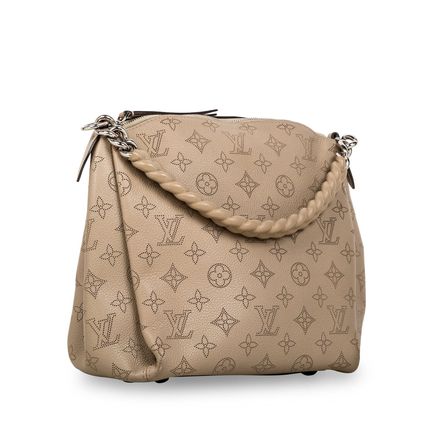Louis+Vuitton+Babylone+Silver+Hardware+Shoulder+Bag+BB+Beige+Leather for  sale online