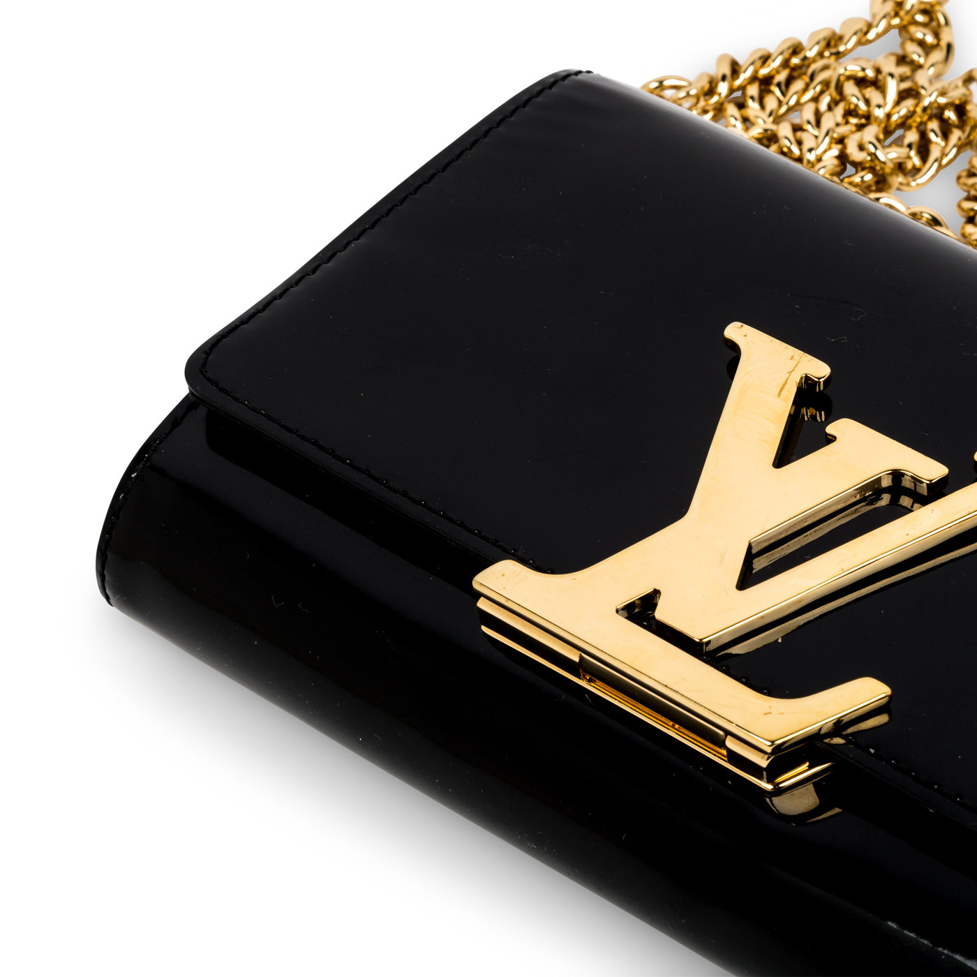 Louis Vuitton Monogram Black Satin 2in1 Evening Clutch Flap Chain