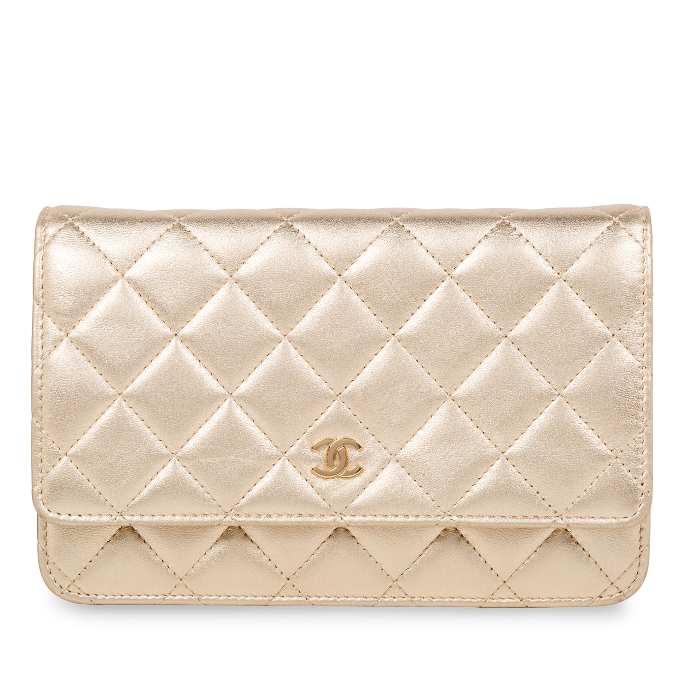 Chanel Quilted Lambskin Pick Me Up Wallet on Chain