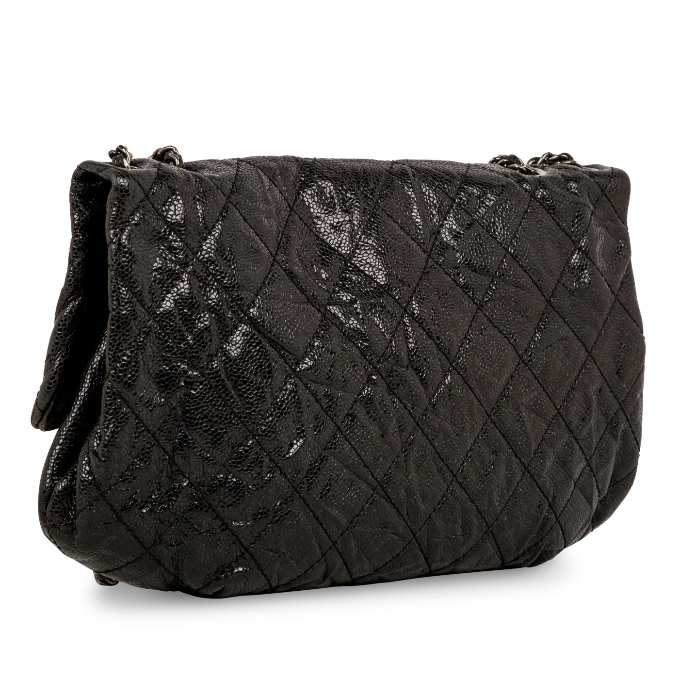 Glazed Caviar Medium Elastic Flap Bag