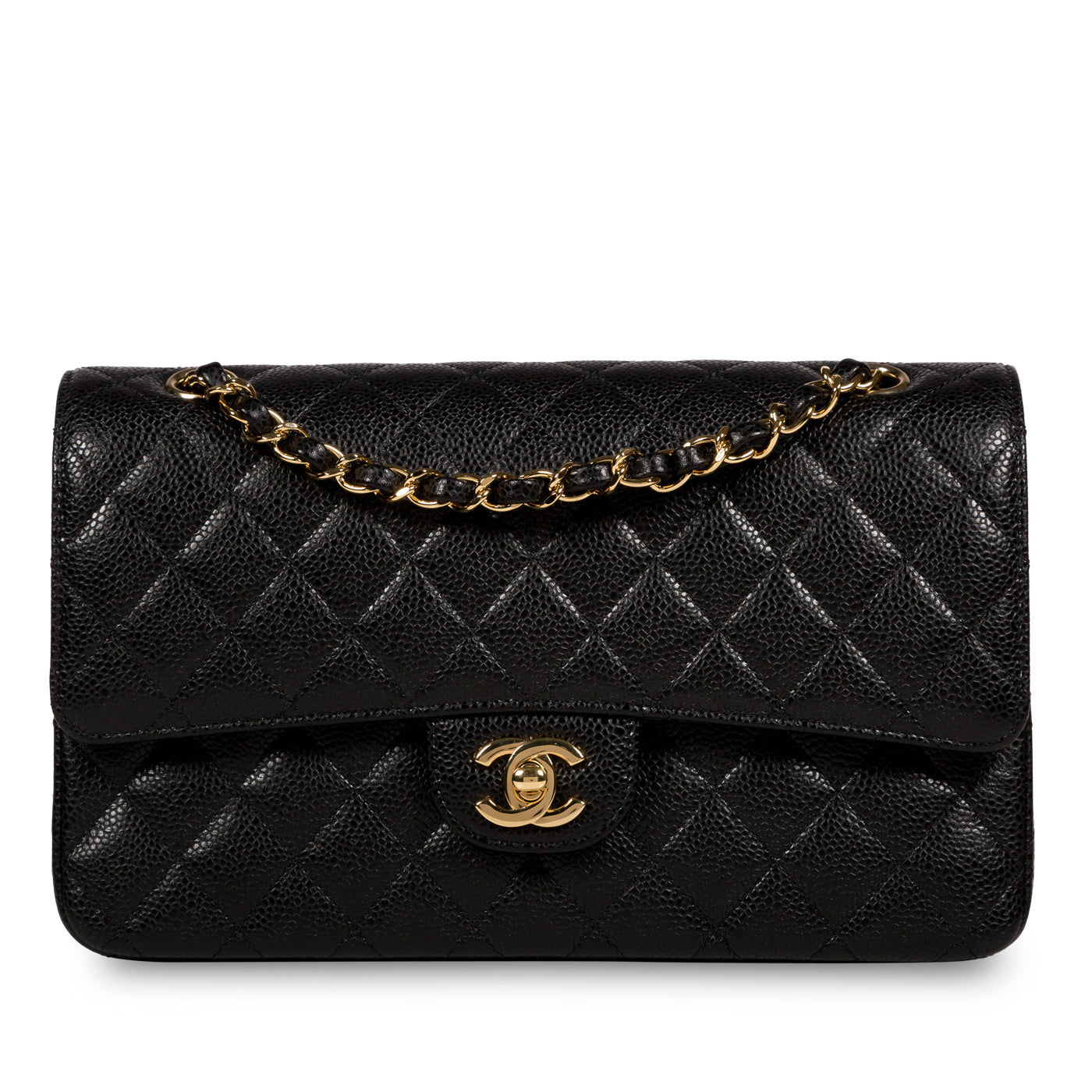 Chanel - Classic Flap Bag - Medium - Black Caviar - GHW - Brand