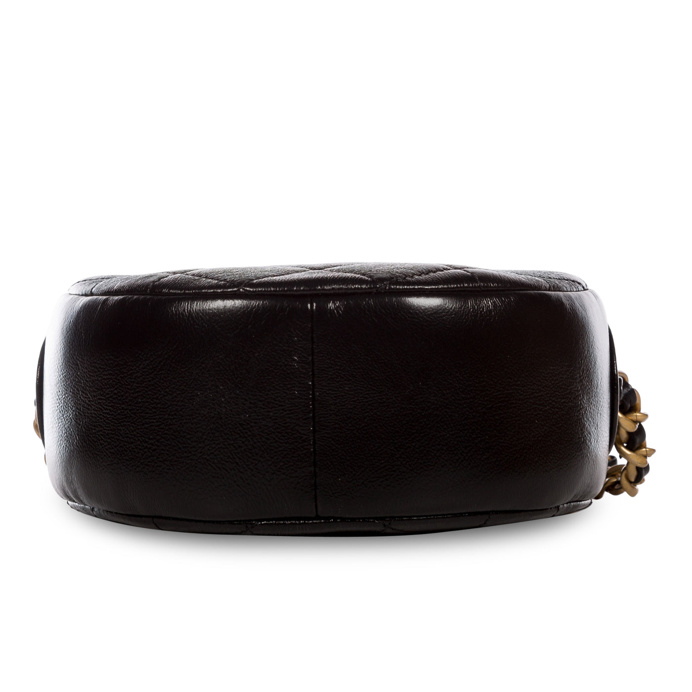 Glazed Lambskin Circular Crossbody