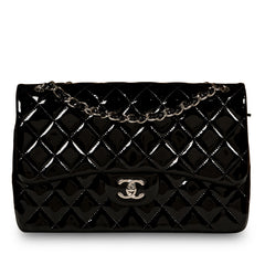 Chanel Bag Chevron So Black Jumbo Classic Double Flap Quilted New –  Mightychic