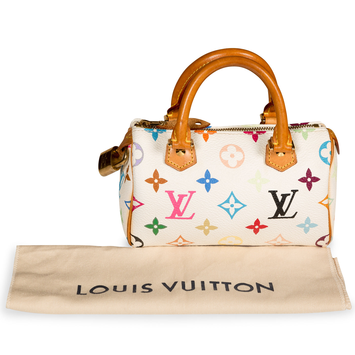 Pre-owned Louis Vuitton Nano Speedy / Mini Hl Cloth Mini Bag In Multicolour