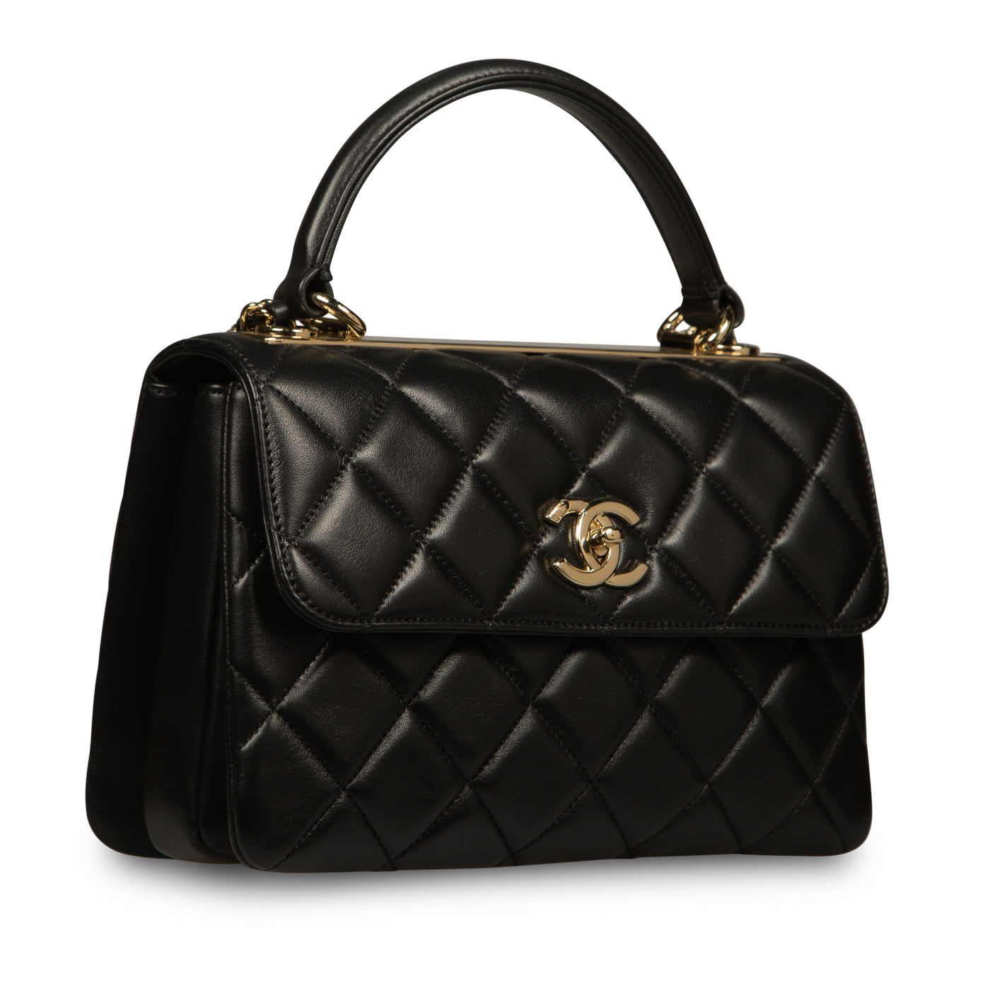 Chanel - Small Trendy CC Flap Bag - Brand New - Black Lambskin