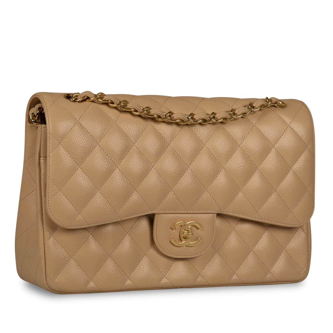 CHANEL Caviar Quilted Large Classic Shopping Tote Light Beige 1276083