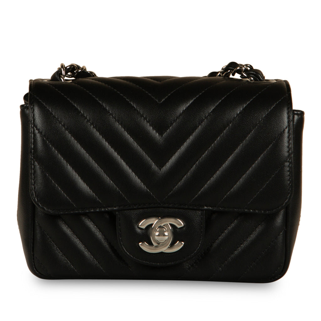 CHANEL So Black Small Classic Double Flap Black Pearly Lambskin RARE 23B