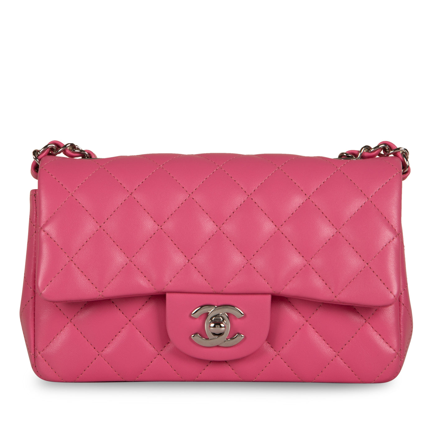 CHANEL PYTHON MINI FLAP BAG IN BUBBLEGUM PINK – Caroline's Fashion Luxuries