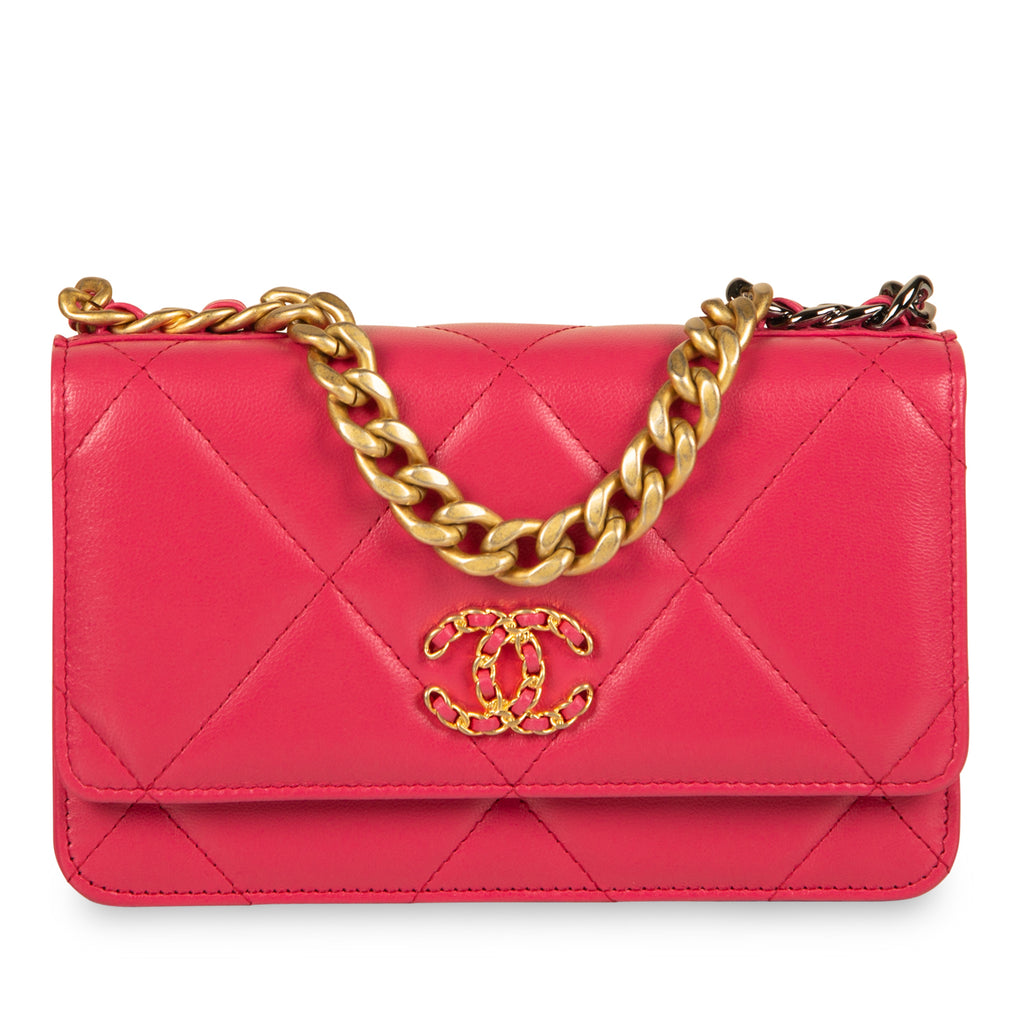 Chanel - Chanel 19 Flap WOC - Wallet on Chain - Hot Pink