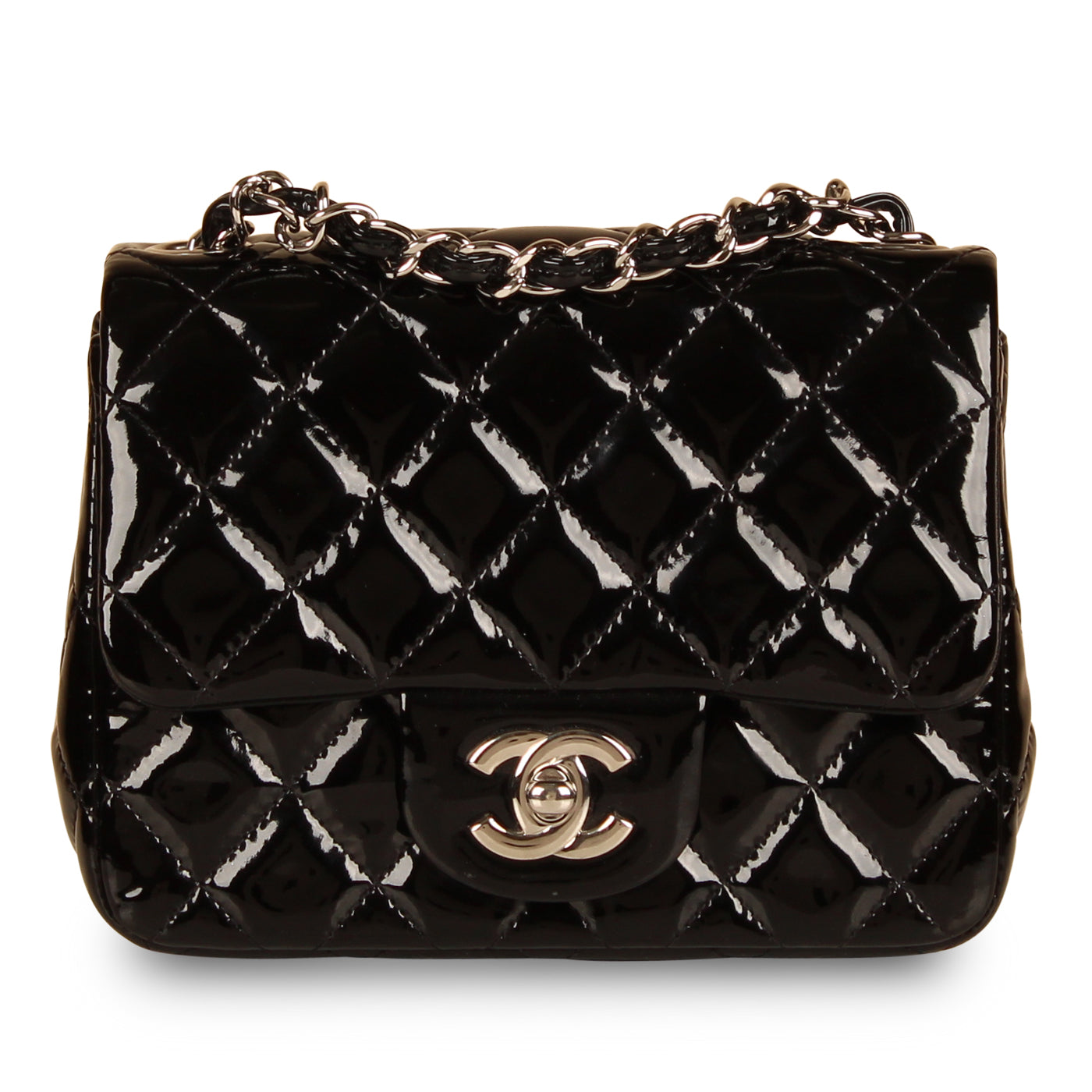 Classic Flap Bag - Mini Square - Patent