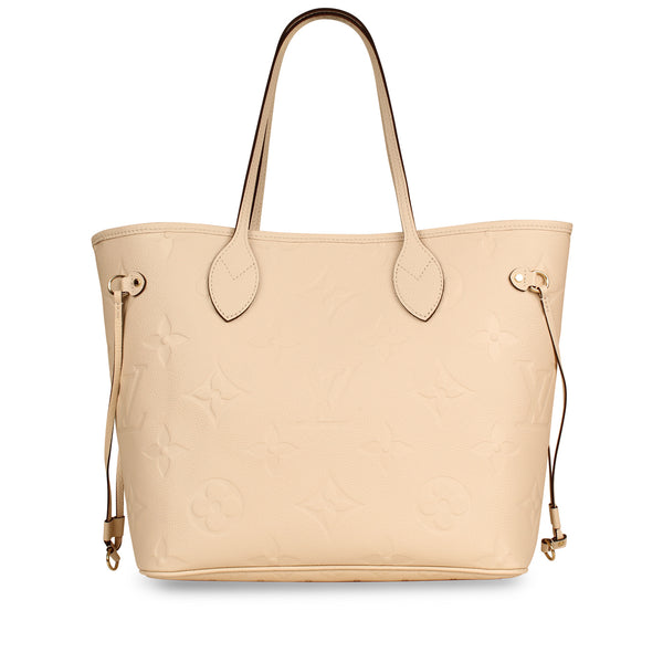 LOUIS VUITTON Empreinte Monogram Giant Neverfull MM Cream 1285096