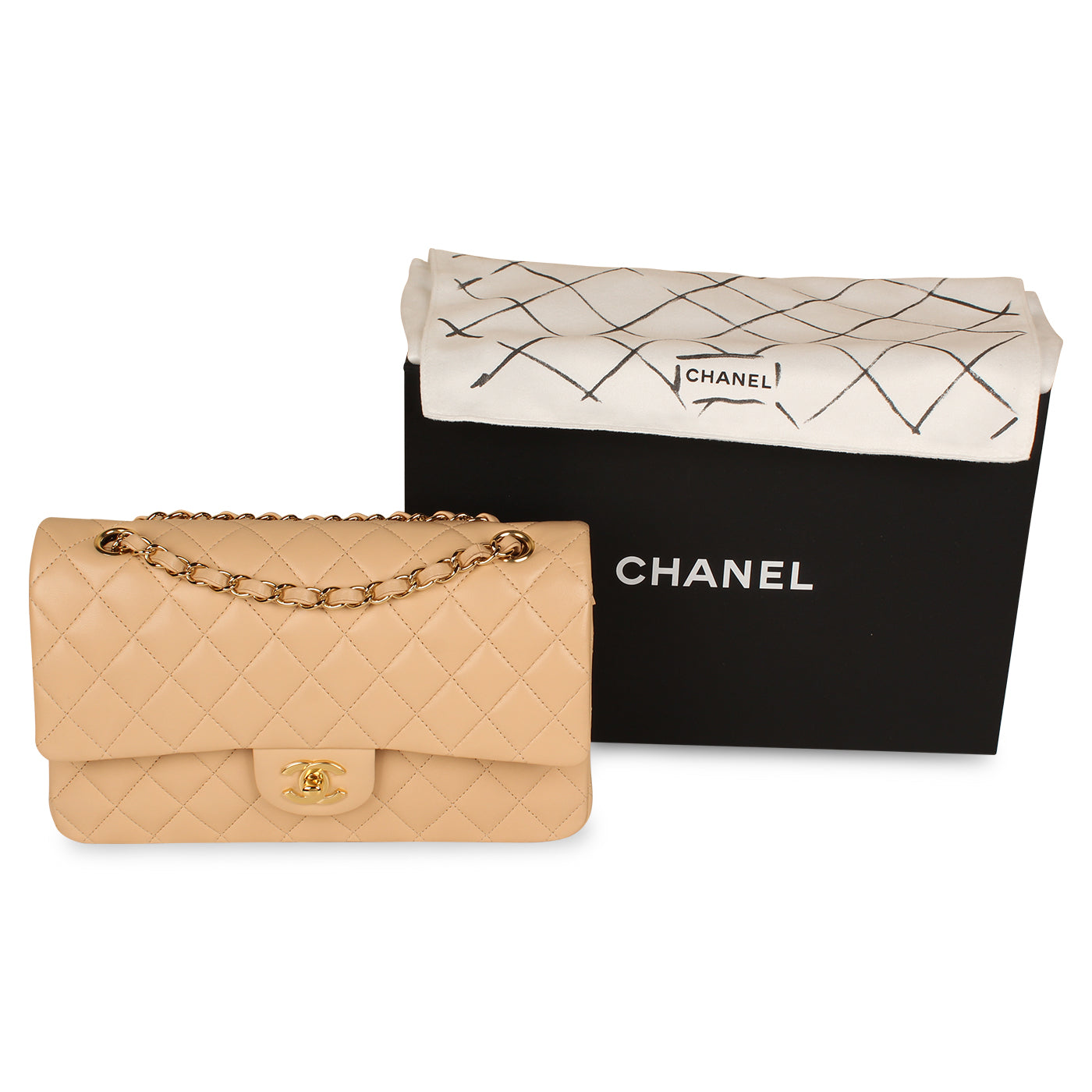 Chanel Classic Flap Bag Mittleres Lammleder – l'Étoile de Saint Honoré