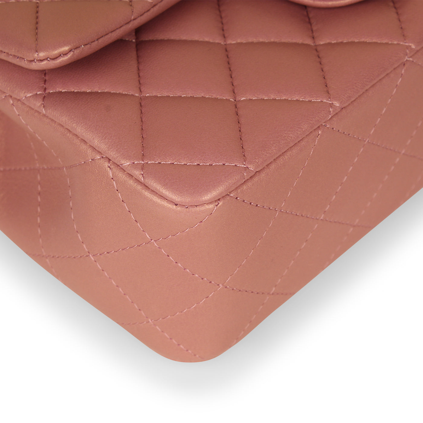 Chanel - Mini Rectangular Top Handle Classic Flap Bag - Shiny Pink