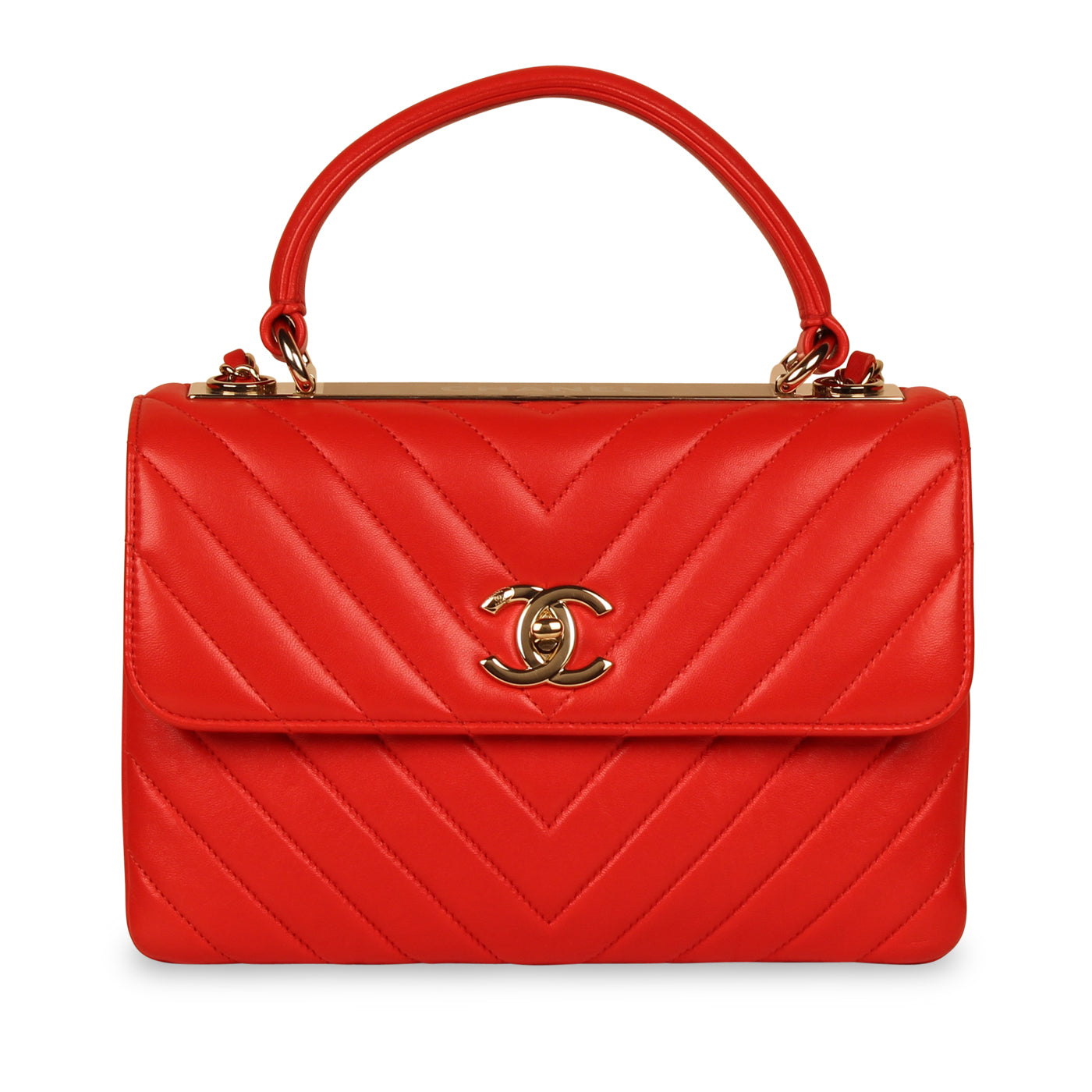 CHANEL, Bags, Chanel Red Trendy Cc Top Handle Shoulder Bag