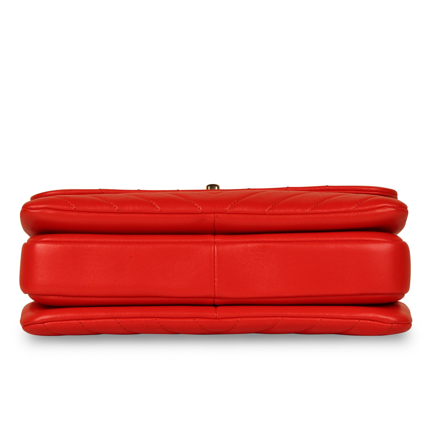 Chanel 20S Wristlet Zipped Coin Purse Red Calfskin