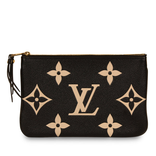 Louis Vuitton - Pochette Double Zip on Strap - Black/Cream