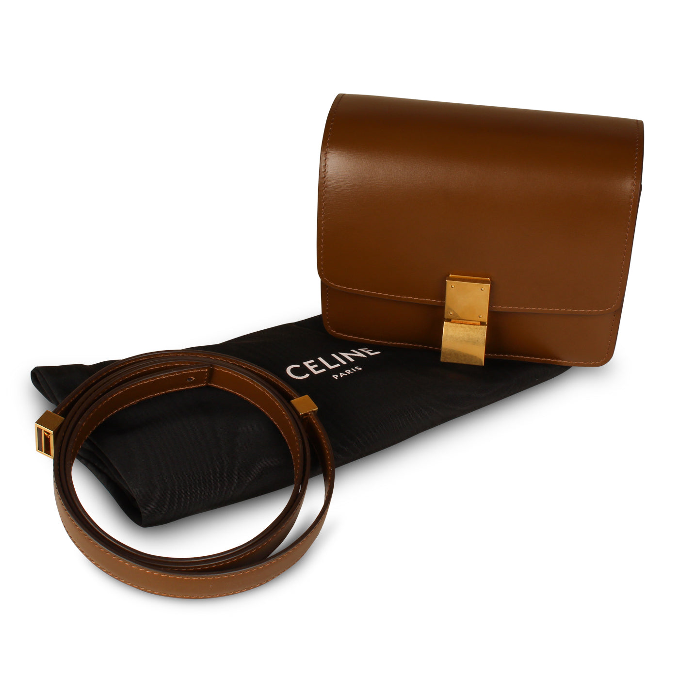 CELINE ボディバッグ ブラウンレザー CELINE ブラウン レザー ボディバッグ 【公式通販】