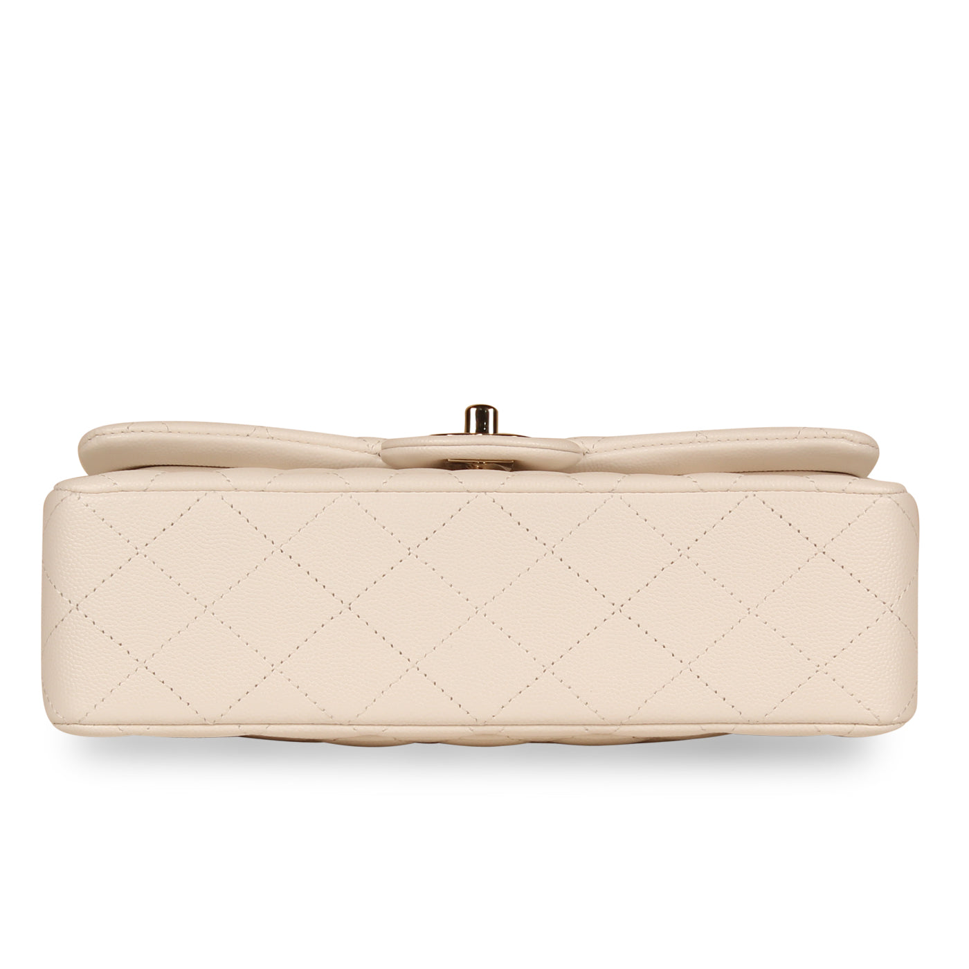 Classic Flap Bag - Small White Caviar