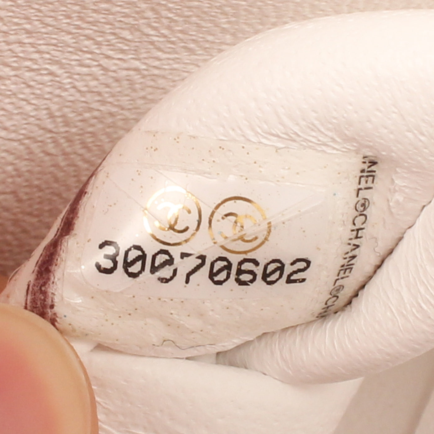 Classic Flap Bag - Small White Caviar