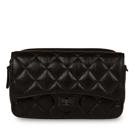 O-Case Re-Issue Crossbody - Black calfskin
