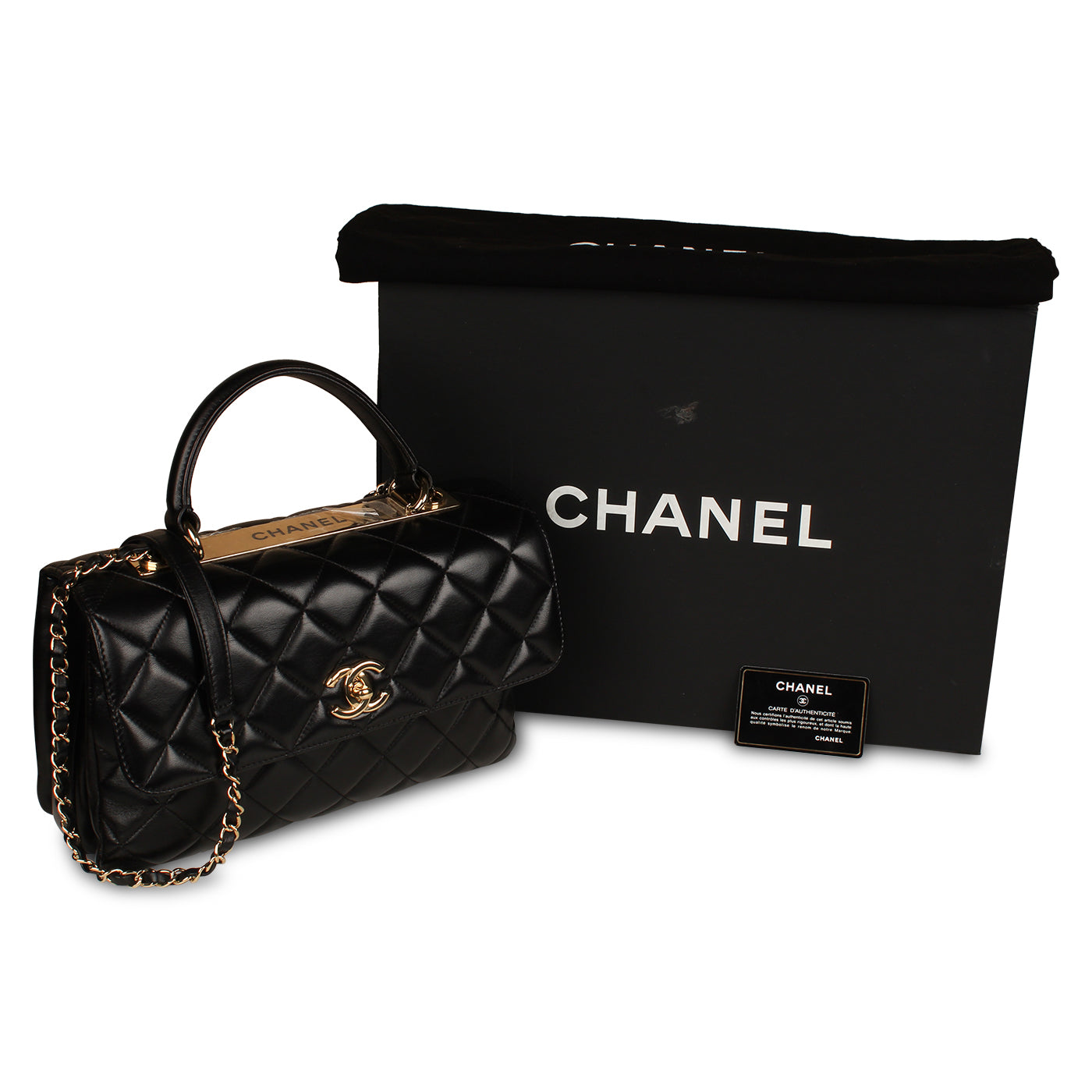 Chanel Trendy CC Flap Bag - Black Lambskin